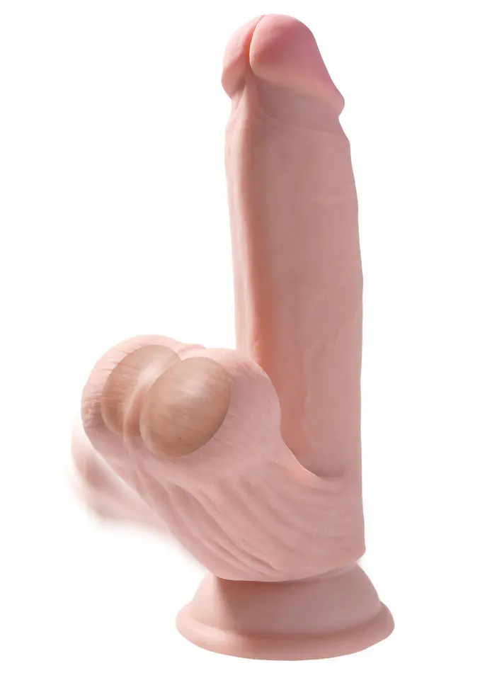 King Cock 3D Cock Swinging Balls 7 Inch w sklepie Wasserman.eu