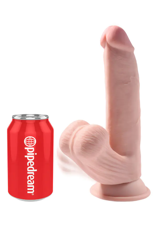 King Cock 3D Cock Swinging Balls 8 Inch w sklepie Wasserman.eu