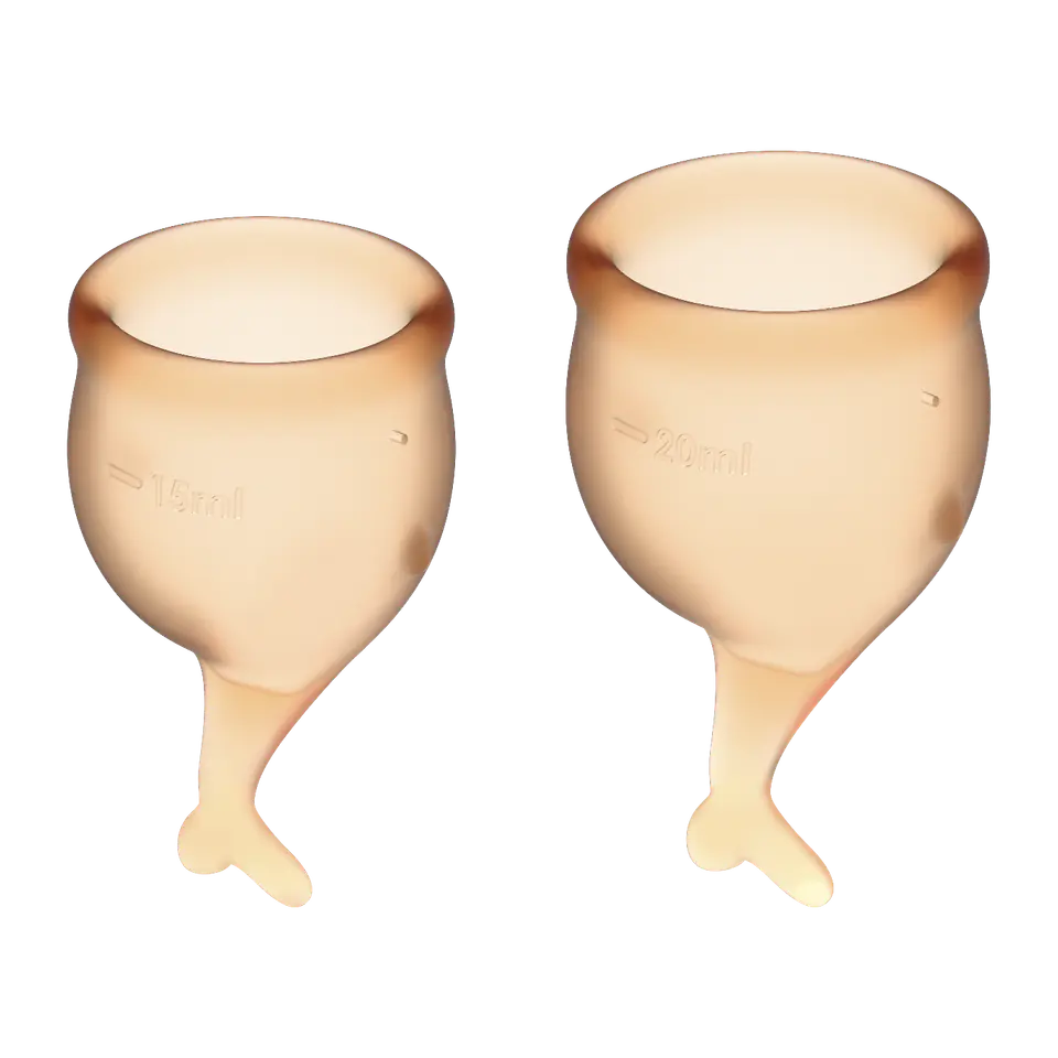 ⁨Zestaw kubeczków menstruacyjnych Satisfyer Feel Secure Menstrual Cup Set Orange⁩ at Wasserman.eu