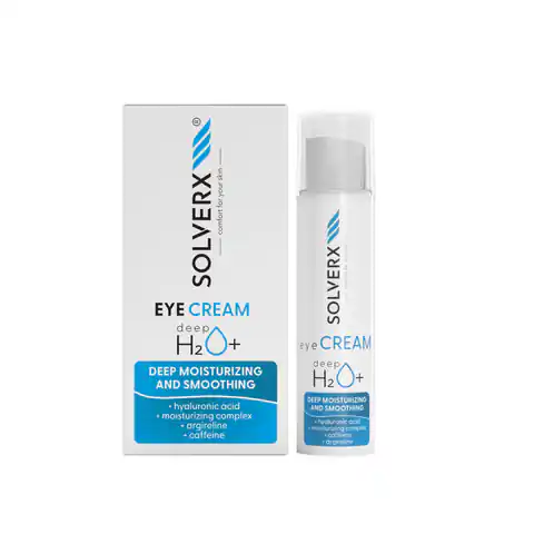 ⁨SOLVERX Deep H2O+ Krem głęboko nawilżający pod oczy - skóra sucha i odwodniona 15 ml⁩ w sklepie Wasserman.eu