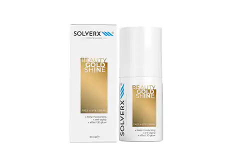⁨SOLVERX Face & Eyes Cream Krem na twarz i pod oczy Beauty Gold Shine 30 ml⁩ w sklepie Wasserman.eu