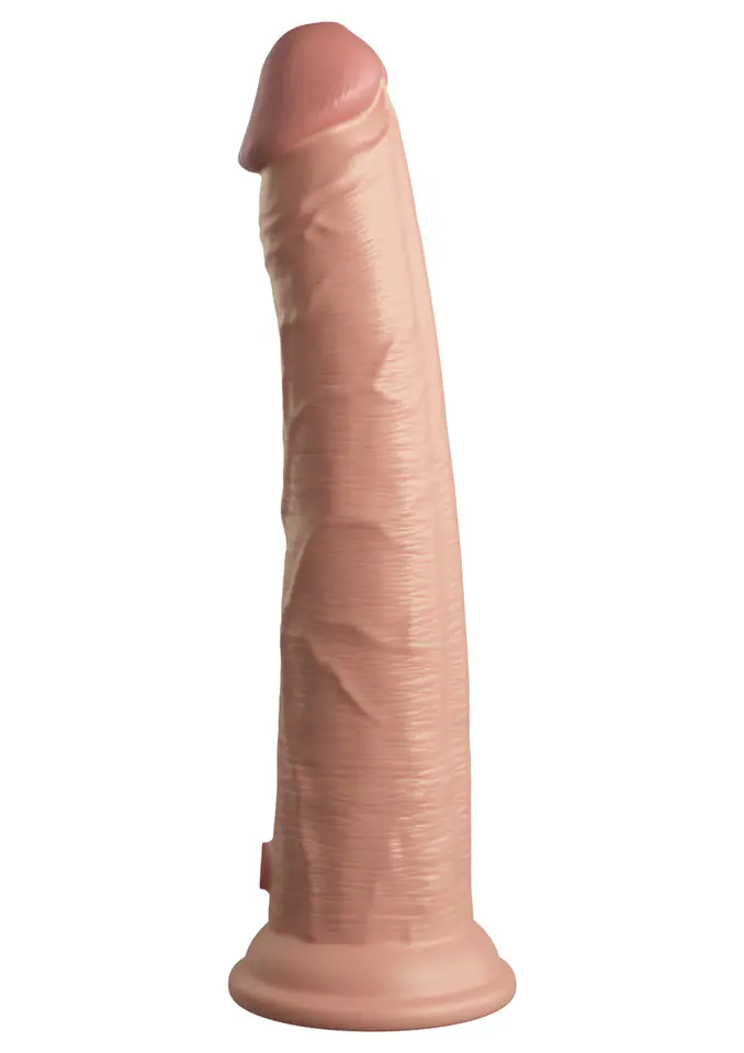 ⁨Miękkie silikonowe dildo z twardszym rdzeniem King Cock 10 Inch Dual Density Silicone Cock Light⁩ w sklepie Wasserman.eu