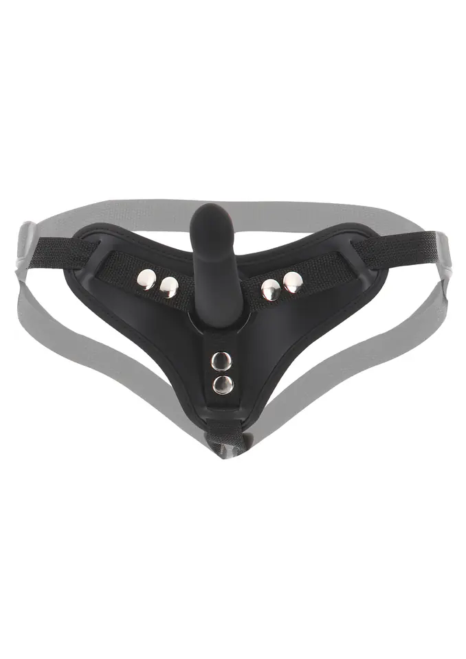 ⁨Czarna uprząż z dildem Taboom Strap-On Harness Black with Dong S⁩ w sklepie Wasserman.eu