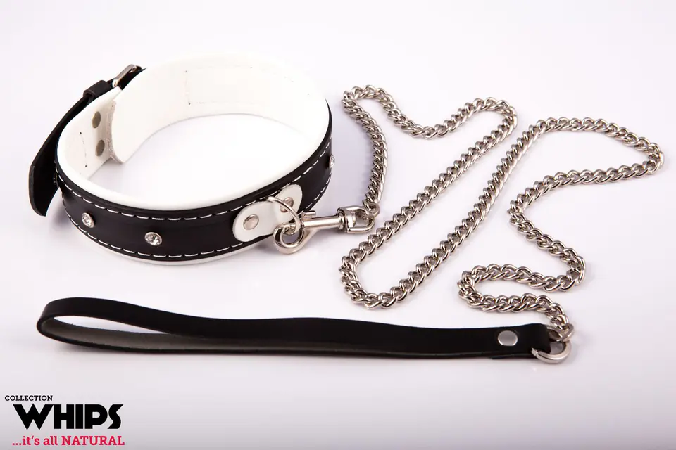 ⁨Whips Women's collar with leash white⁩ at Wasserman.eu