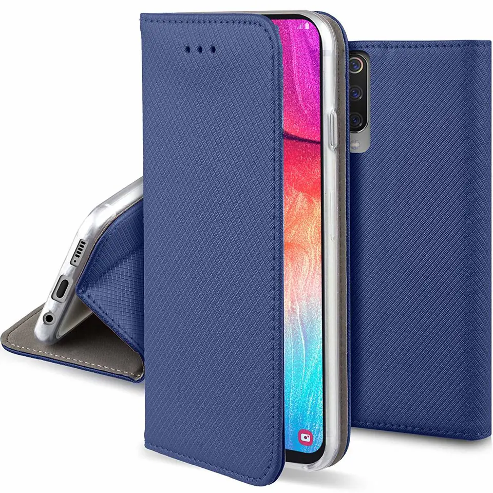 ⁨Etui OPPO RENO 11F 5G Portfel z Klapką Flip Magnet granatowe⁩ w sklepie Wasserman.eu