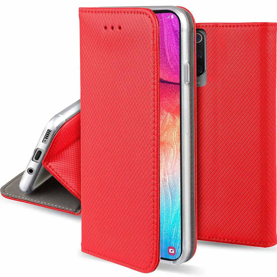 ⁨Etui REALME C67 4G Portfel z Klapką Flip Magnet czerwone⁩ w sklepie Wasserman.eu