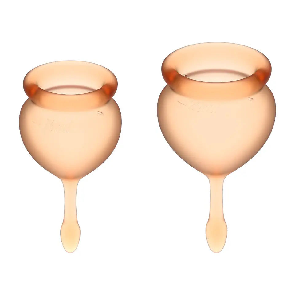 ⁨Satisfyer Feel Good Menstrual Cup Set Orange⁩ at Wasserman.eu