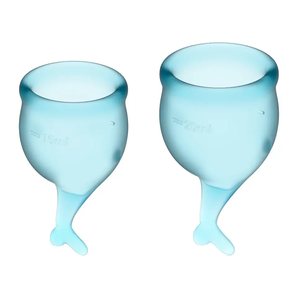 ⁨Satisfyer Feel Secure Menstrual Cup Set Light Blue⁩ at Wasserman.eu