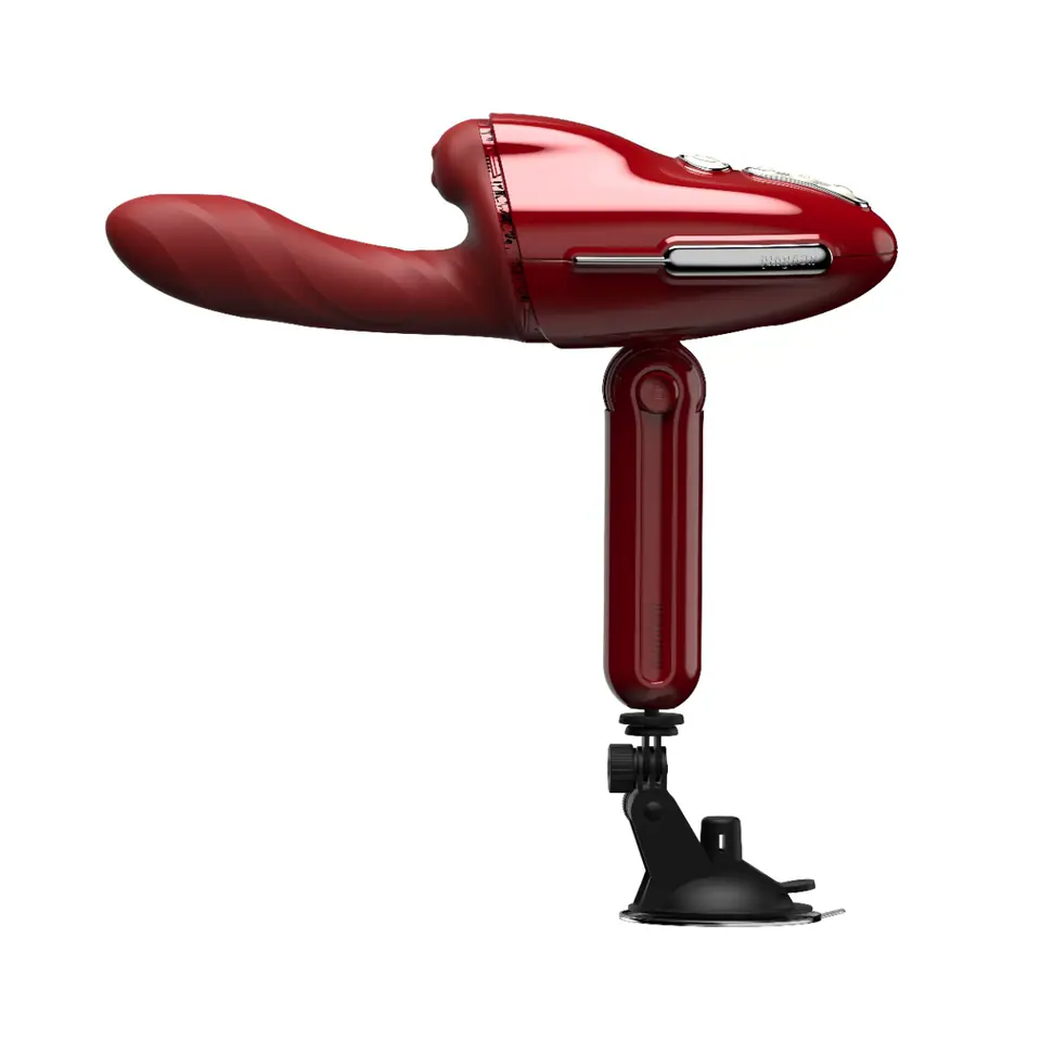 ⁨Przenośna seksmaszyna Qingnan No.9 Handheld Vibrating and Rotating Thruster Set Red⁩ at Wasserman.eu