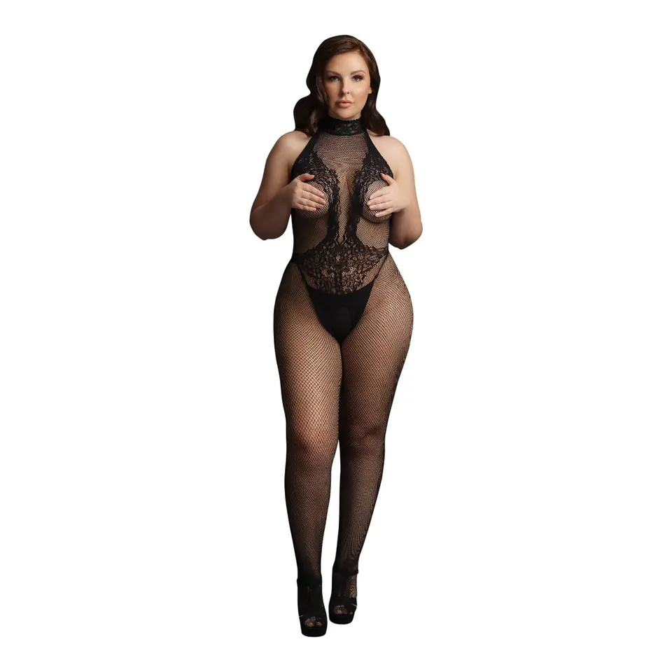 ⁨Le Désir Fishnet and Lace Bodystocking Black OSX⁩ w sklepie Wasserman.eu