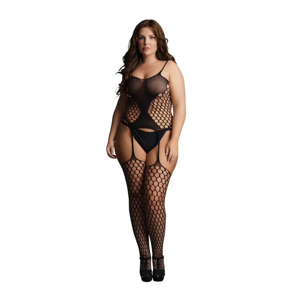 ⁨Le Désir Fence Suspender Bodystocking Black OSX⁩ w sklepie Wasserman.eu