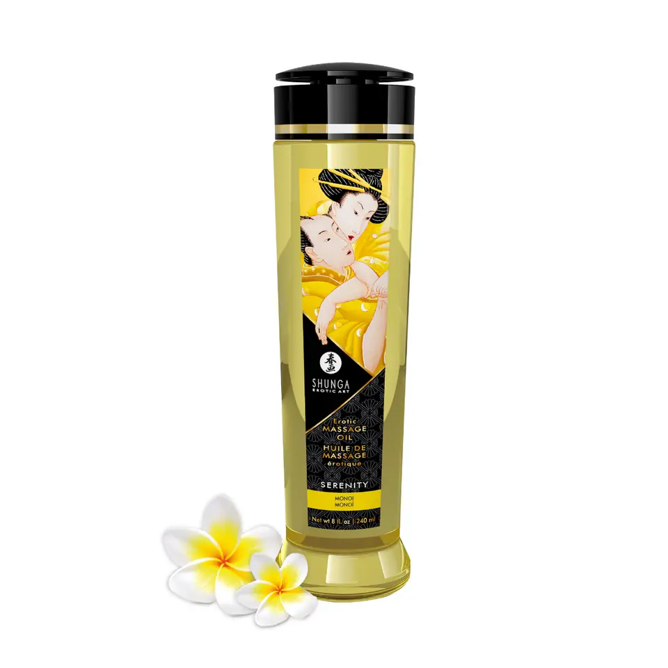 ⁨Shunga Erotic Massage Oil Serenity / Monoi 240ml⁩ at Wasserman.eu