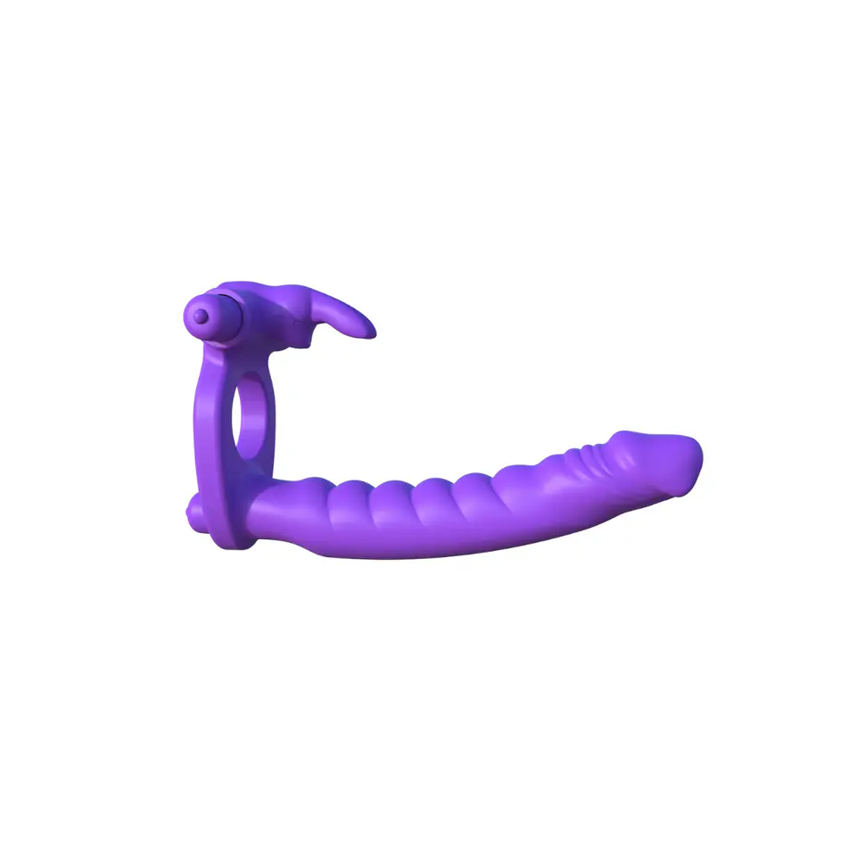 ⁨Pipedream Fantasy C-Ringz Silicone Double Penetrator Rabbit⁩ w sklepie Wasserman.eu