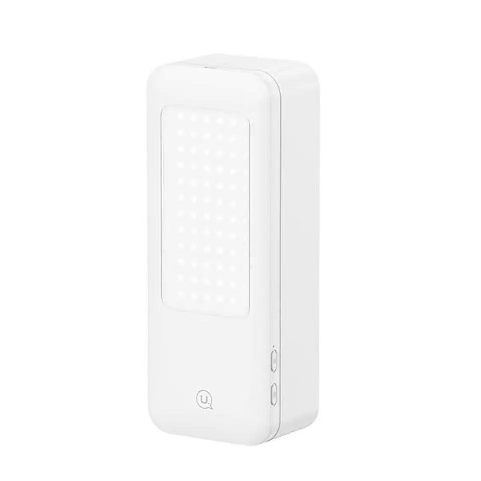 ⁨USAMS Multifunkcyjny uchwyt na telefon z lampą LED biały/white ZB26501 (US-ZB265)⁩ w sklepie Wasserman.eu