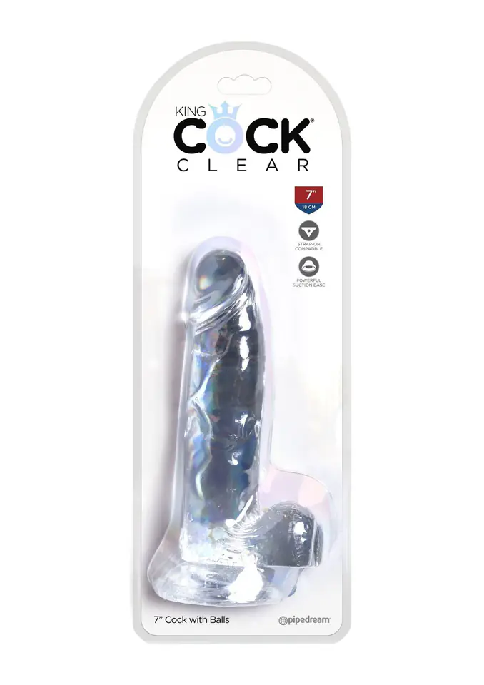 King Cock 7 Inch Cock with Balls Transparant w sklepie Wasserman.eu
