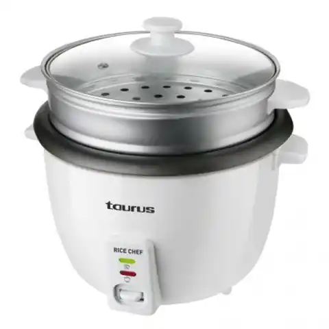 ⁨Taurus RICE CHEF rice cooker 1.8 L 700 W Grey, White⁩ at Wasserman.eu
