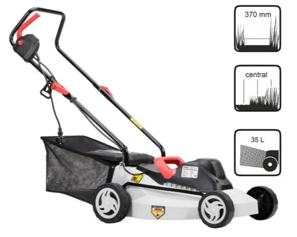 ⁨NAC ELECTRIC LAWN MOWER 1500W 37cm LE15-37-PB-S⁩ at Wasserman.eu