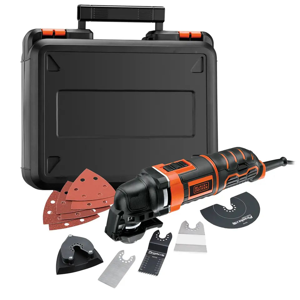 ⁨Black & Decker MT300KA-QS oscillating multi-tool Black, Orange 300 W 10000 OPM⁩ at Wasserman.eu