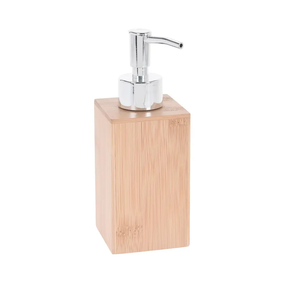 Bamboo soap dispenser with pump at Wasserman.eu