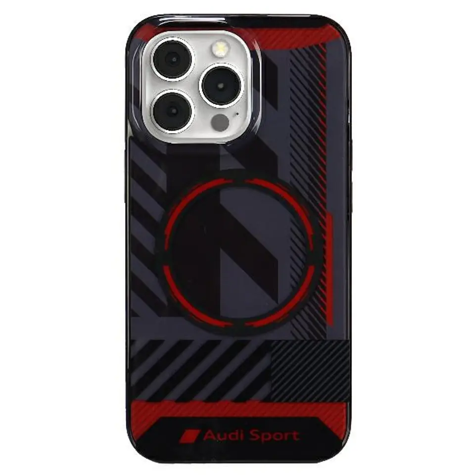 ⁨Audi IML Sport MagSafe Case iPhone 13 Pro Max 6.7" czarny/black hardcase AU-IMLMIP13PM-RSQ/D2-BK⁩ w sklepie Wasserman.eu