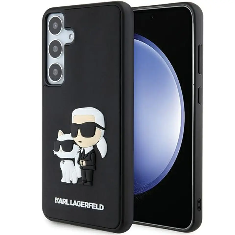 ⁨Karl Lagerfeld KLHCS24M3DRKCNK S24+ S926 czarny/black hardcase 3D Rubber Karl&Choupette⁩ w sklepie Wasserman.eu