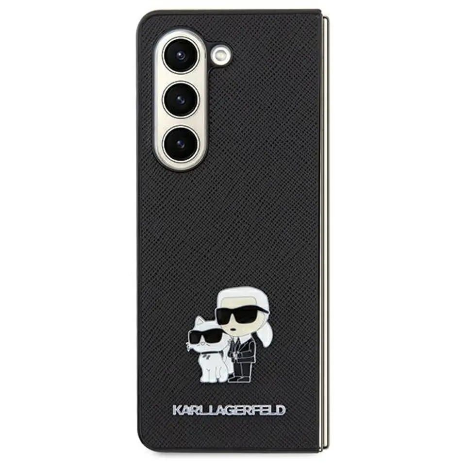 ⁨Karl Lagerfeld KLHCSA55SAKCNPK A55 A556 hardcase czarny/black Saffiano Karl&Choupette Pin⁩ w sklepie Wasserman.eu