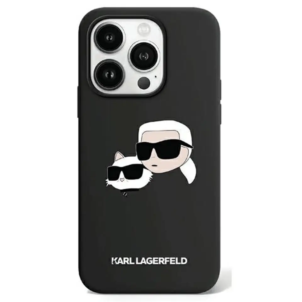 Karl Lagerfeld KLHMP15LSKCHPPLK iPhone 15 Pro 6.1" czarny/black hardcase Silicone Karl & Choupette MagSafe w sklepie Wasserman.eu