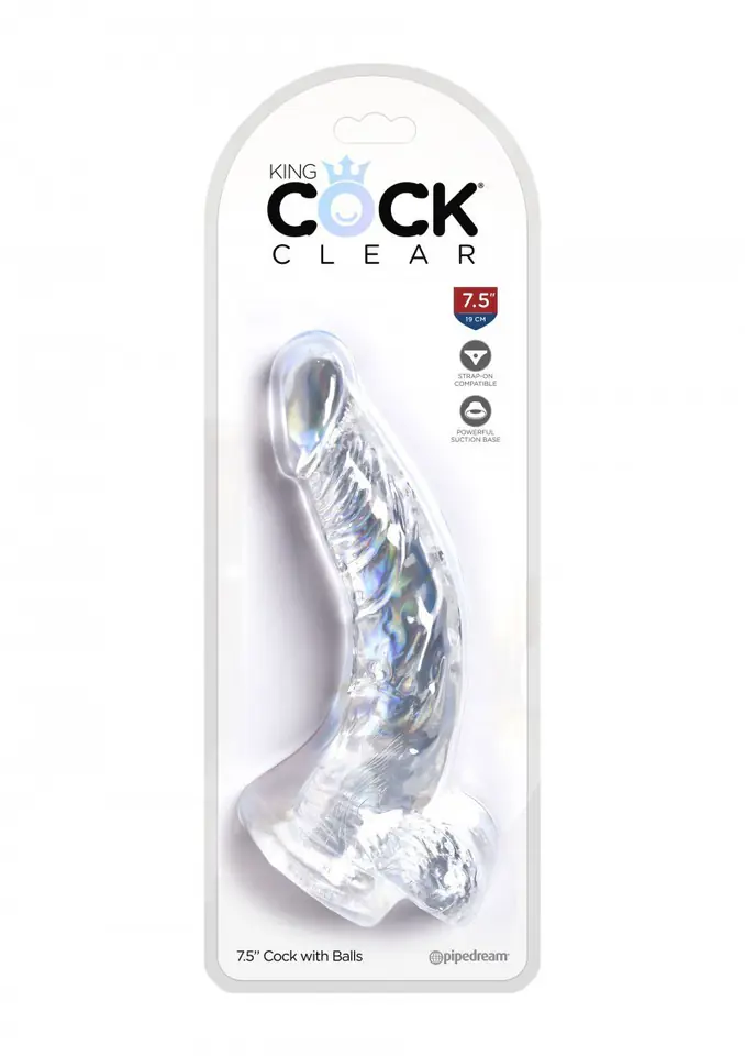 ⁨King Cock 7,5 Inch Cock with Balls Transparant⁩ w sklepie Wasserman.eu