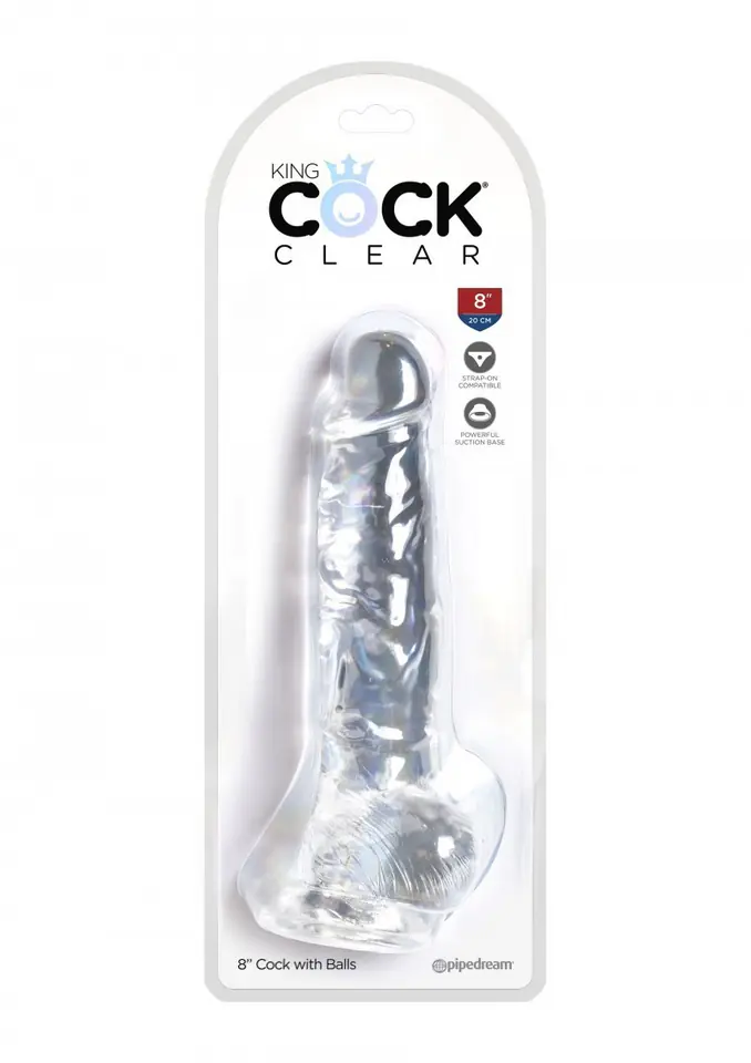 ⁨King Cock 8 Inch Cock with Balls Transparant⁩ w sklepie Wasserman.eu