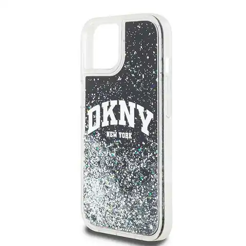 ⁨Oryginalne Etui IPHONE 11 DKNY Hardcase Liquid Glitter Big Logo (DKHCN61LBNAEK) czarne⁩ w sklepie Wasserman.eu
