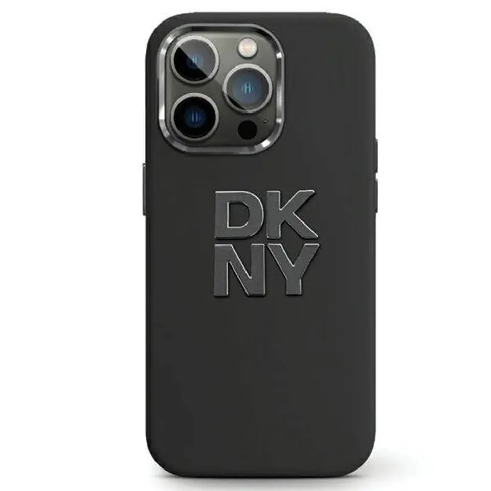 ⁨Oryginalne Etui APPLE IPHONE 15 PRO MAX DKNY Hardcase Liquid Silicone Metal Logo (DKHCP15XSMCBSK) czarne⁩ w sklepie Wasserman.eu