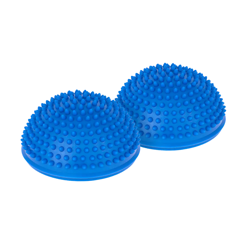 ⁨Półkule sensoryczne z wypustkami rehabilitacyjne, zestaw 2 szt,  kolor niebieski, REBEL ACTIVE⁩ w sklepie Wasserman.eu