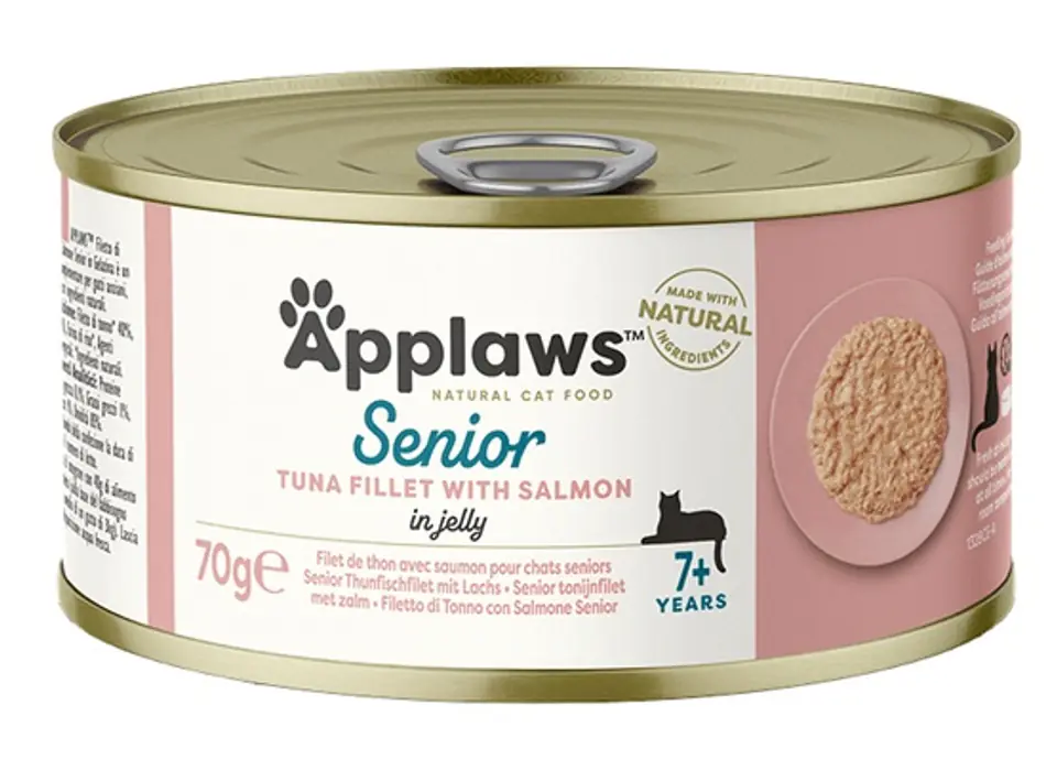 ⁨APPLAWS Senior Can Tuna and Salmon in Jelly [1030] 70g⁩ at Wasserman.eu