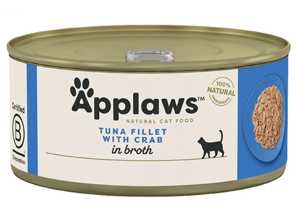 ⁨Applaws puszka dla kota Tuńczyk i Kraby 70g⁩ w sklepie Wasserman.eu