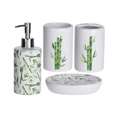 ⁨Bathroom accessories set - bamboo⁩ at Wasserman.eu