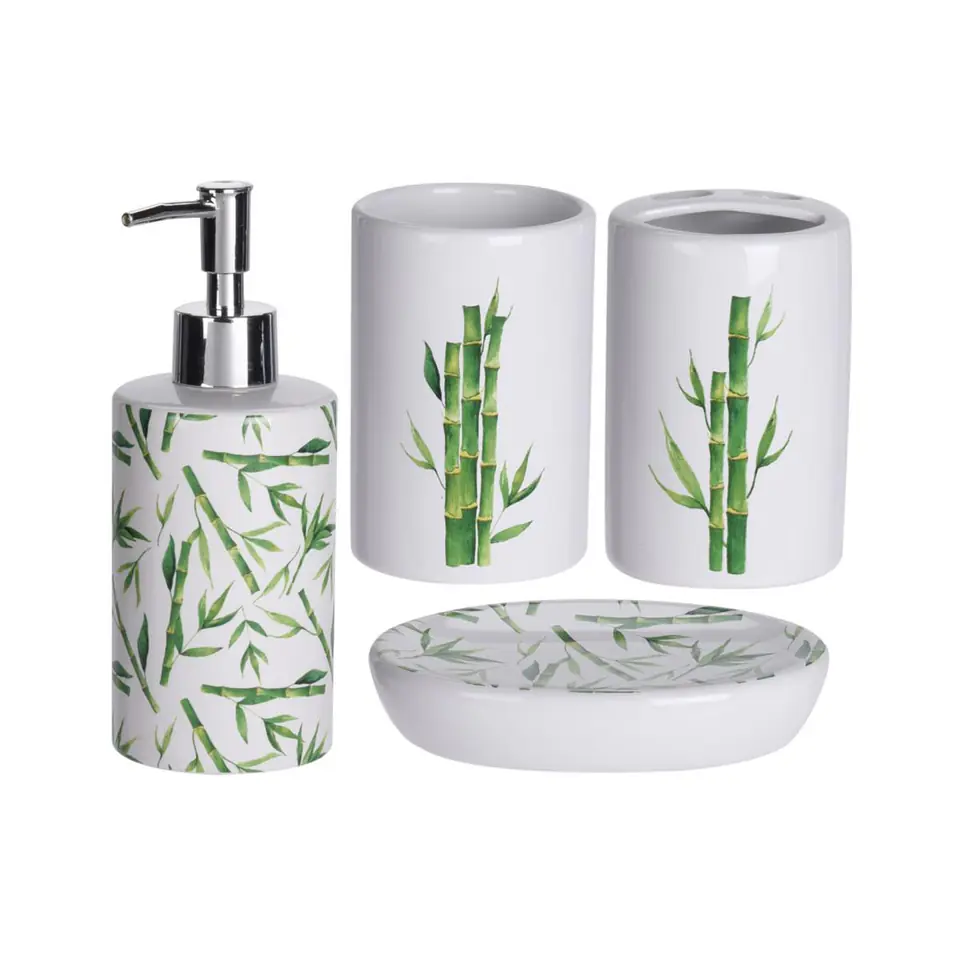 Bathroom accessories set - bamboo at Wasserman.eu