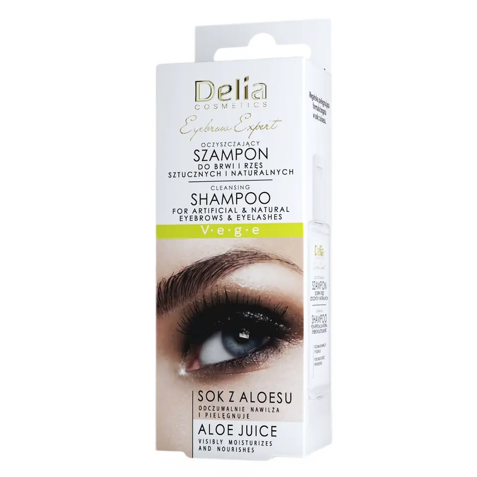 ⁨Delia Eyebrow Expert oczyszczający szampon do brwi i rzęs 50ml⁩ w sklepie Wasserman.eu