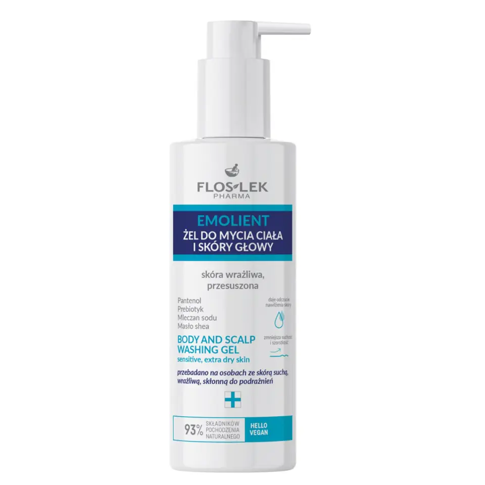 Floslek Emolient żel do mycia ciała i skóry głowy 175ml w sklepie Wasserman.eu
