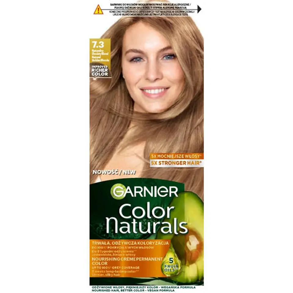 ⁨Garnier Color Naturals odżywcza farba do włosów 7.3 Naturalny Złocisty Blond⁩ w sklepie Wasserman.eu