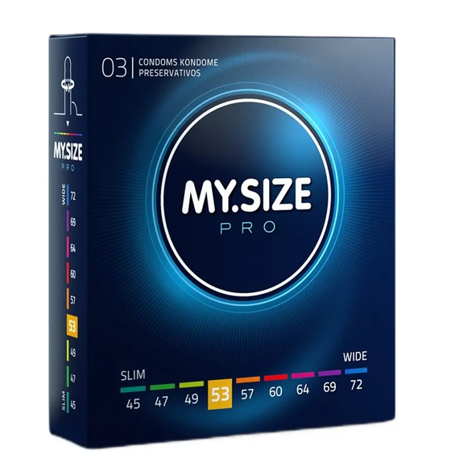 ⁨MY.SIZE PRO Condoms prezerwatywy 53mm 3szt⁩ w sklepie Wasserman.eu