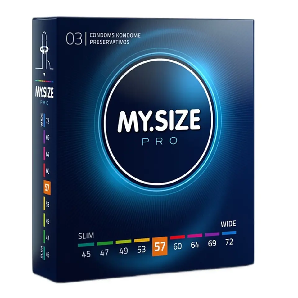 ⁨MY.SIZE PRO Condoms prezerwatywy 57mm 3szt⁩ w sklepie Wasserman.eu