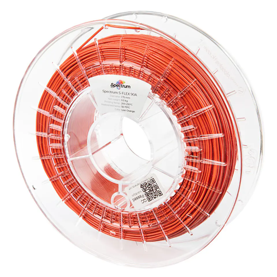 ⁨Spectrum 3D filament, S-Flex 90A, 1,75mm, 500g, 80258, lion orange⁩ w sklepie Wasserman.eu