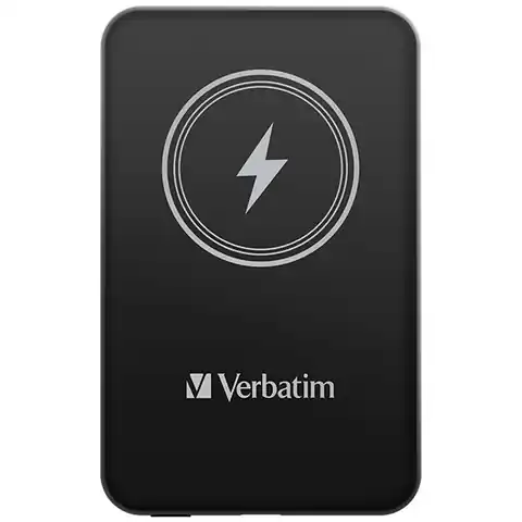 ⁨Verbatim, powerbank z ładowaniem bezprzewodowym, 5V, ładowanie telefonu, 32240, 5 000mAh, Mocowanie magnetyczne, czarna⁩ w sklepie Wasserman.eu