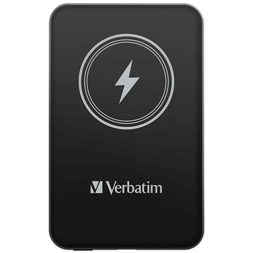 ⁨Verbatim Charge 'n' Go Magnetic Wireless Power Bank 5000mAh Black⁩ at Wasserman.eu