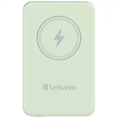 ⁨Verbatim, powerbank z ładowaniem bezprzewodowym, 5V, ładowanie telefonu, 32241, 5 000mAh, Mocowanie magnetyczne, zielona⁩ w sklepie Wasserman.eu