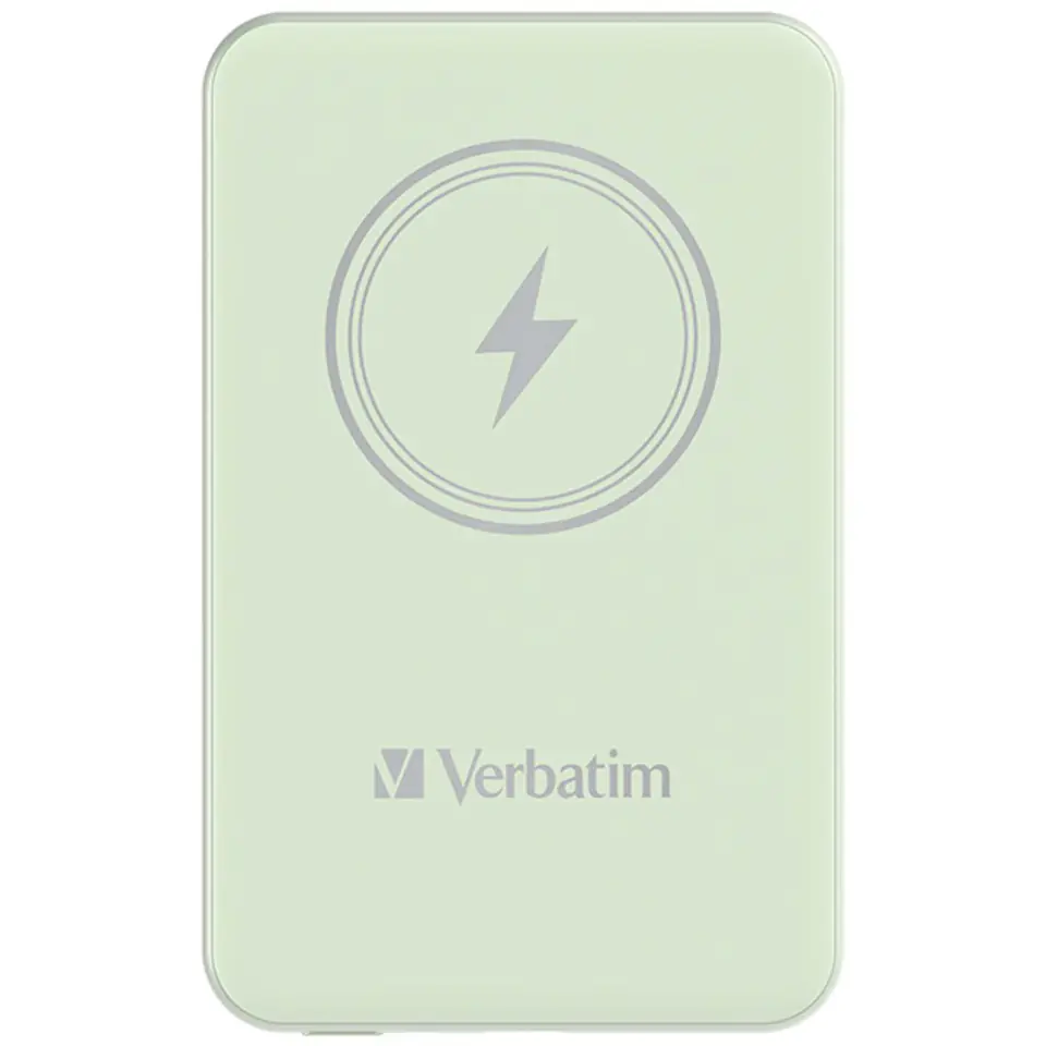 ⁨Verbatim Charge 'n' Go Magnetic Wireless Power Bank 5000mAh Green⁩ at Wasserman.eu
