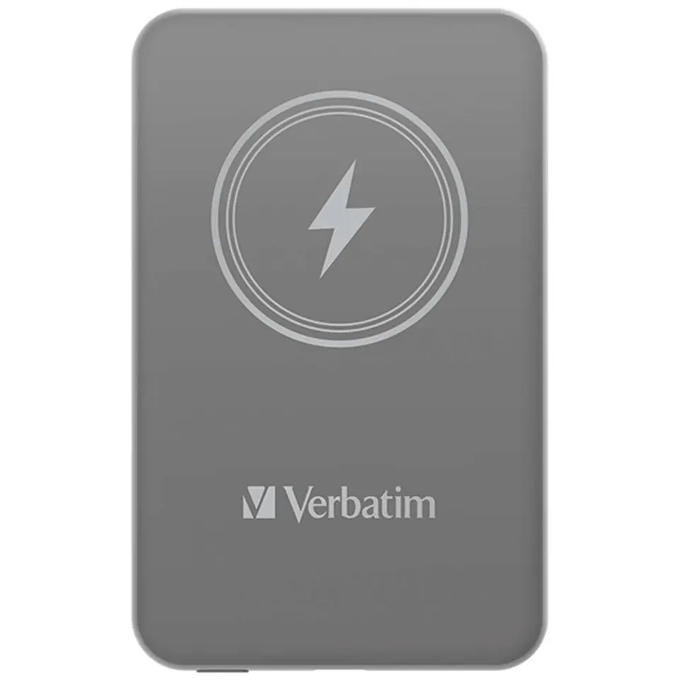 ⁨Verbatim, powerbank z ładowaniem bezprzewodowym, 5V, ładowanie telefonu, 32244, 5 000mAh, Mocowanie magnetyczne, szara⁩ w sklepie Wasserman.eu