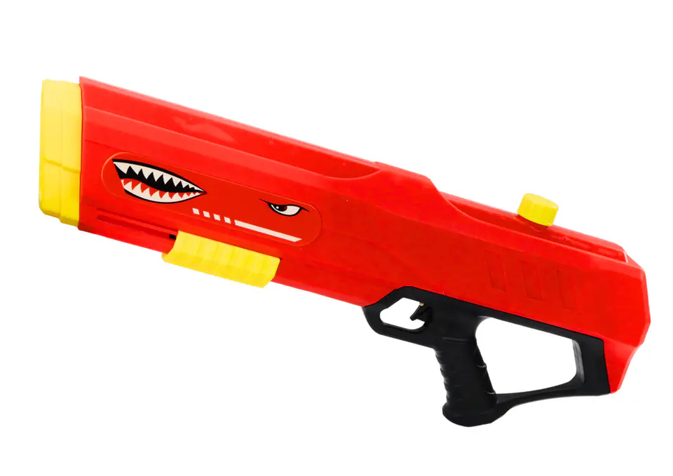 ⁨Duży Pistolet Na Wodę Rekin Pompka Czerwony 57cm⁩ w sklepie Wasserman.eu