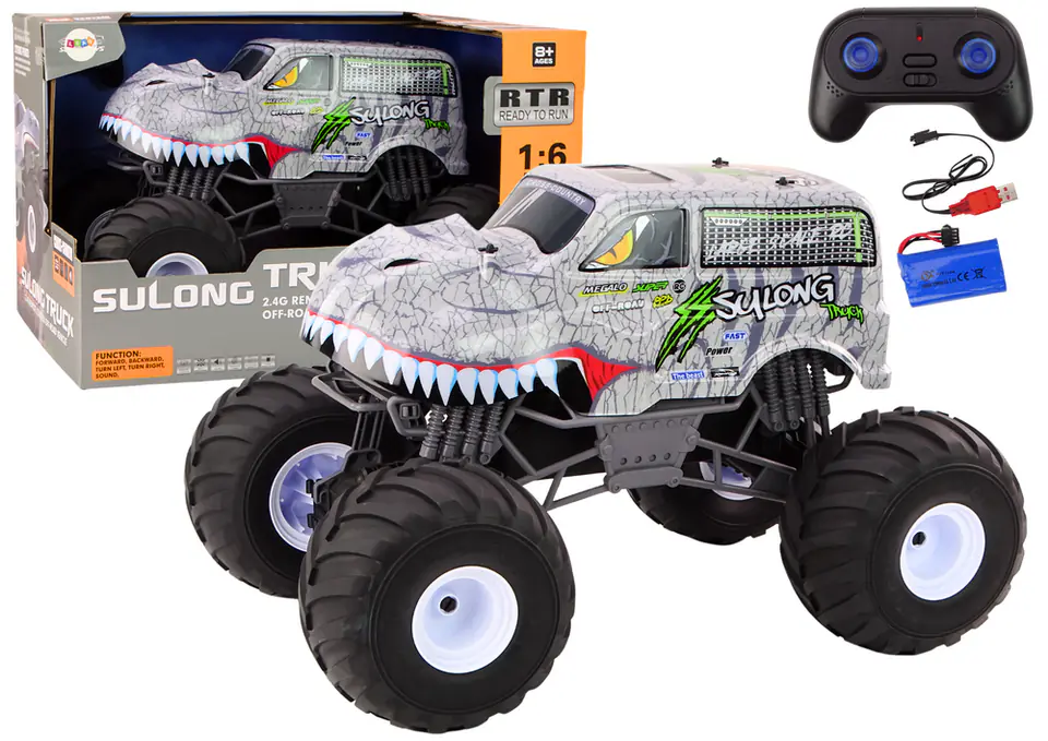 ⁨Duże Auto Terenowe Zdalnie Sterowane 2.4G RC 1:6 Dinozaur⁩ w sklepie Wasserman.eu