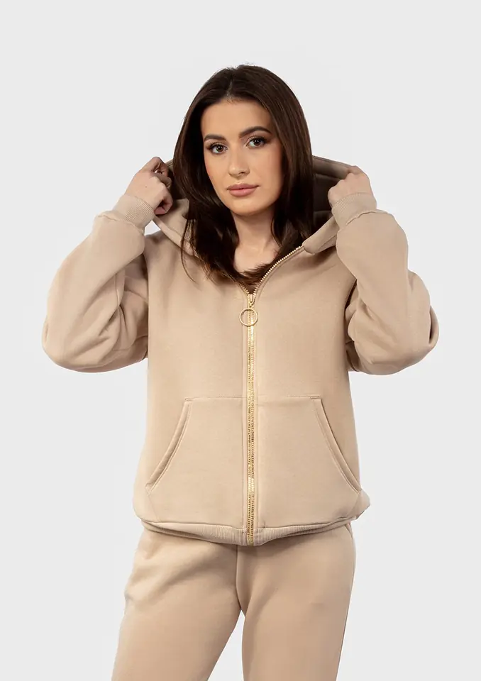 ⁨Bluza DK-K-B1 CAPPUCCINO BAWEŁNA GRUBA (kolor CAPPUCCINO, rozmiar 2xl)⁩ w sklepie Wasserman.eu